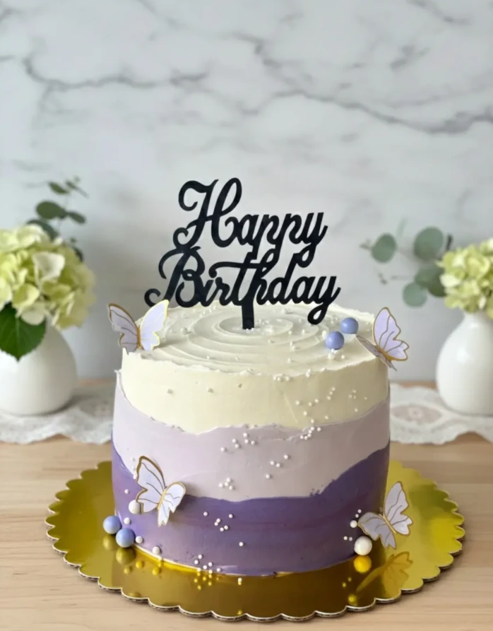 Colorful birthday cake with sprinkles